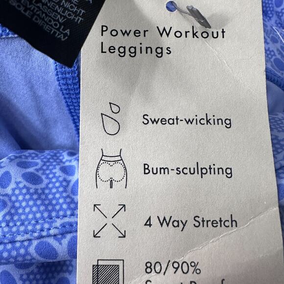 Sweaty Betty Power Workout Leggings Women’s 0-2 Blue Graphic Print Stretch New - Picture 5 of 10